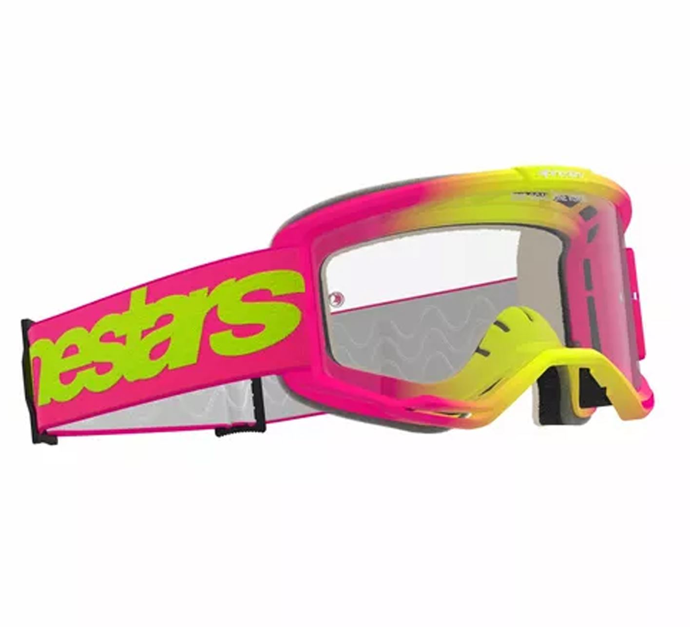 Alpinestars 2025 Goggles Vision 5 Wordmark Pink Yellow Clear